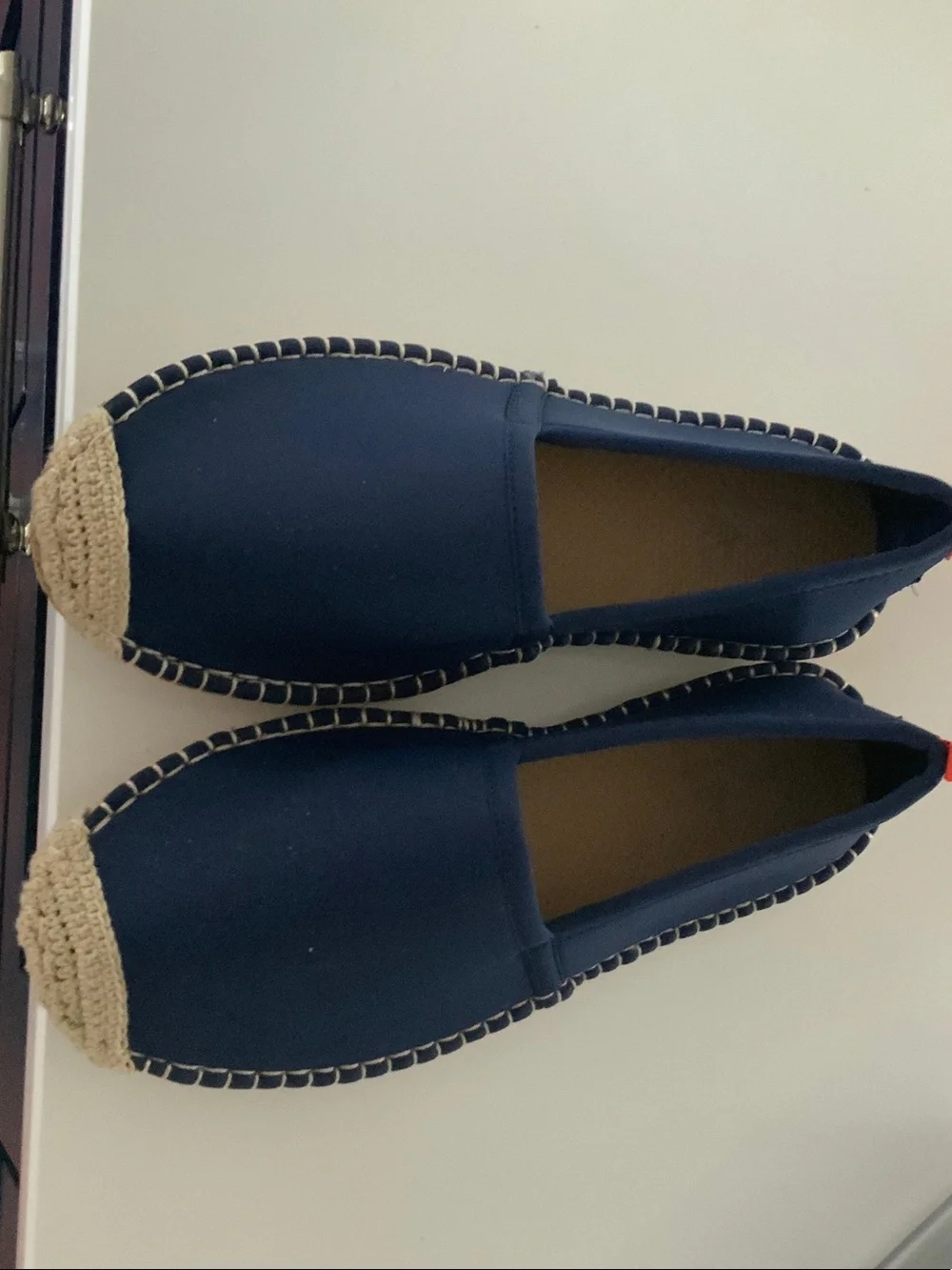 Women's Navy Espadrille Slip-On Shoes